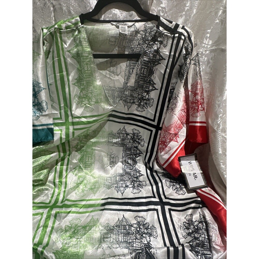 NWT Winlar Kaftan One Size Fit Most Women's Multicolor Comfort Dress